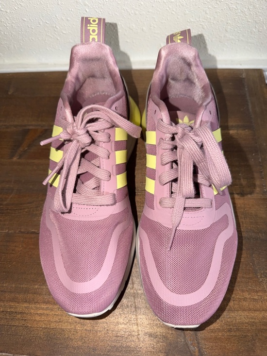 adidas Women's Pink & Yellow Retro Runner Sneakers - Picture 2 of 4